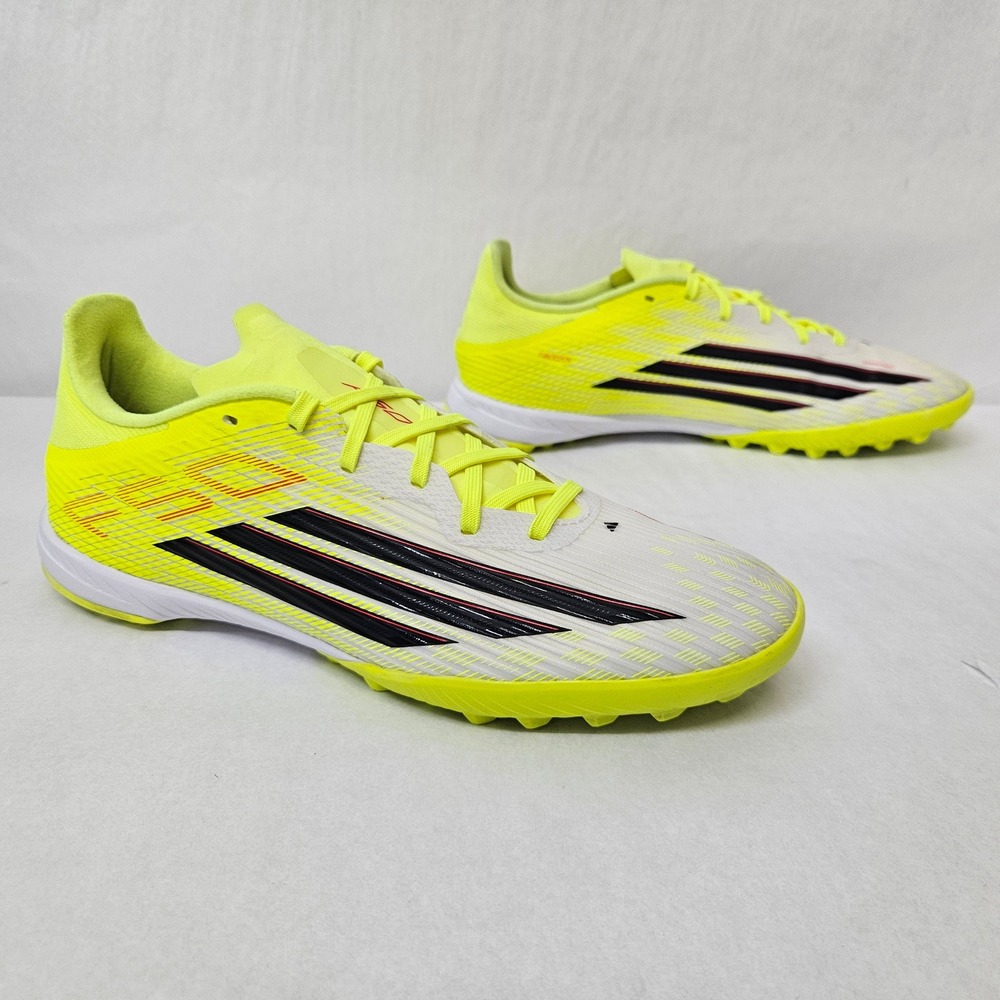 Adidas F50 League Turf Soccer Cleats JR8978 Solar Yellow Black Mens Size 9